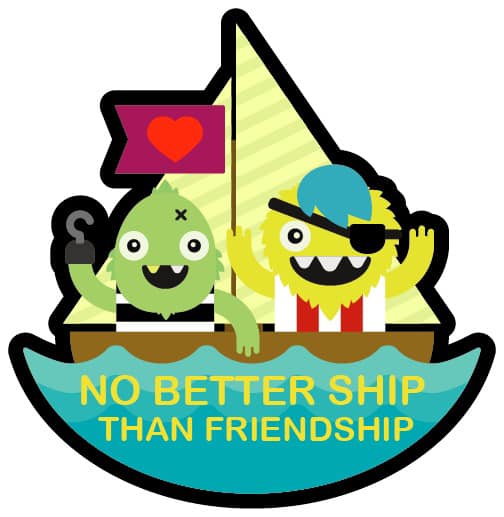 No Better Ship Than Friendship 3" Waterproof Sticker