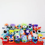 Stuffed Monsters 12 Pack for Party Favors & Sugar-Free Halloween Treats